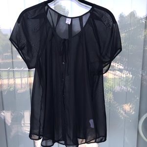 {Old Navy} sheer black blouse
